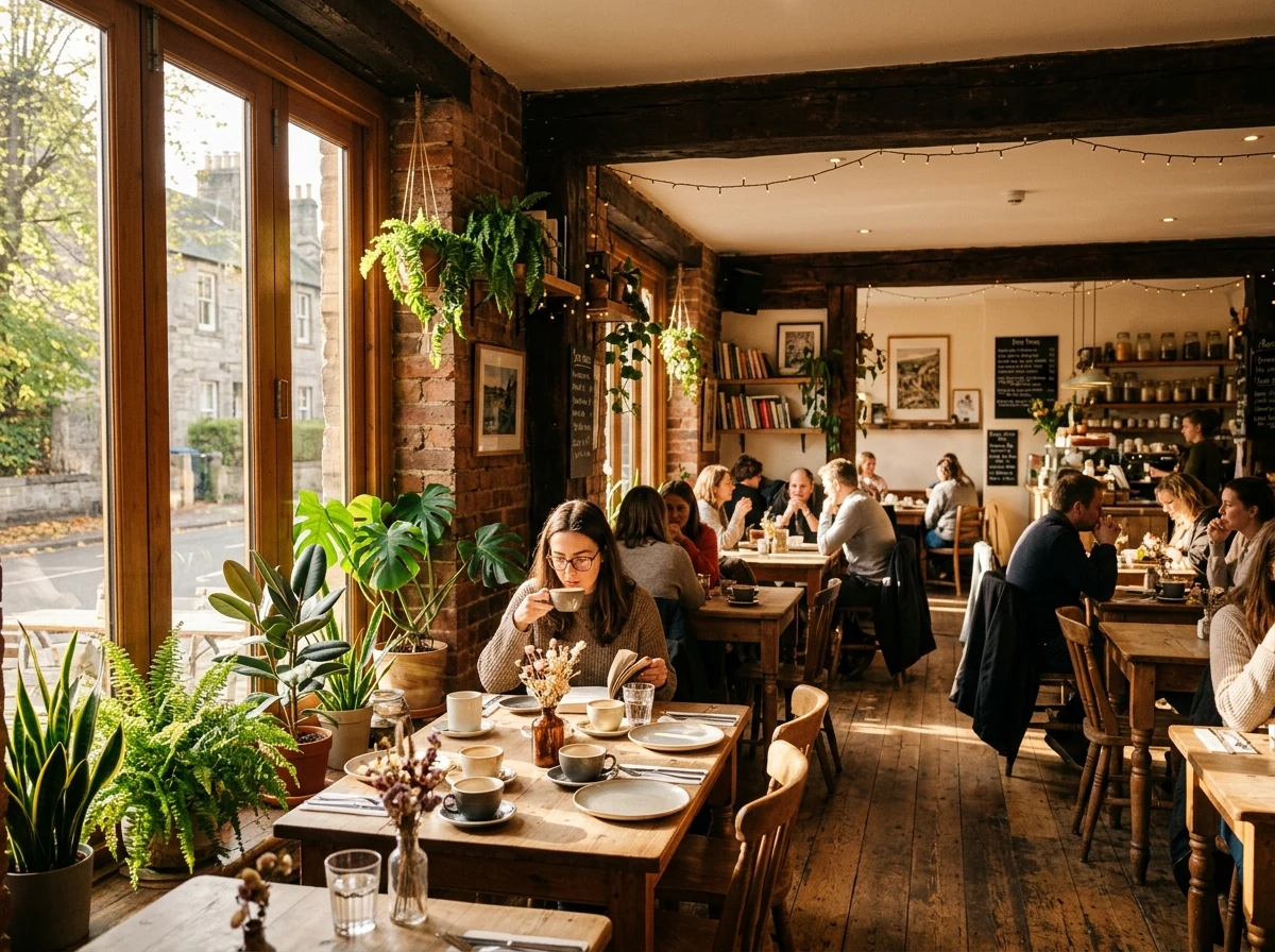 Sunlit cafe dining at Nana Cafe