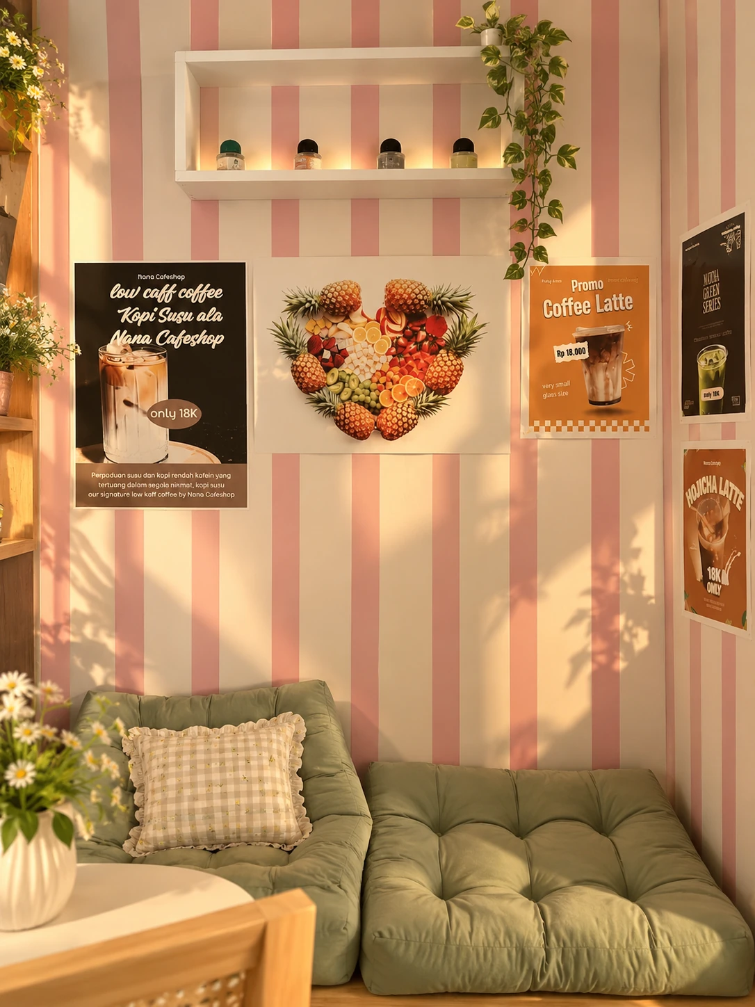 Cozy Pastel Cafe Corner