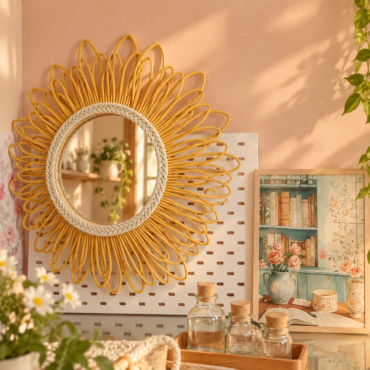 Sunlit Cottagecore Vanity Vignette